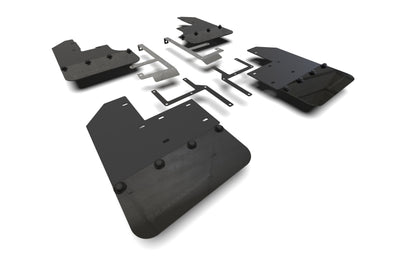Rally Armor 19-25 Jeep JT Gladiator (Mojave/Rubicon) Black Mud Flap w/Metallic Black Logo