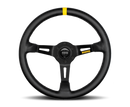 Momo MOD08 Steering Wheel 350 mm - Black Leather/Black Spokes/1 Stripe