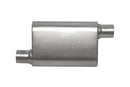 Gibson CFT Superflow Offset/Offset Oval Muffler - 4x9x18in/2.25in Inlet/2.25in Outlet - Stainless