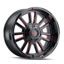 Mayhem 8115 Apollo 20x10 / 8x170 BP / -19mm Offset / 125.2mm Hub Black w/ Prism Red Wheel