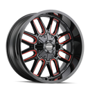 Mayhem 8107 Cogent 20x9 / 6x135 BP / 0mm Offset / 106mm Hub Black w/ Prism Red Wheel