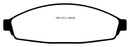 EBC 03+ Ford Crown Victoria 4.6 Redstuff Front Brake Pads