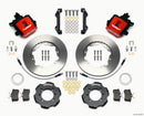 Wilwood Combination Parking Brake Rear Kit 11.00in Red 2012 Fiat 500 w/ Lines