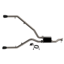 2019-2024 Ram 1500 QTP Screamer Split Rear Exit Cat Back Black Tips
