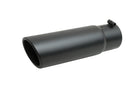 Gibson Rolled Edge Slash-Cut Tip - 5in OD/3.5in Inlet/12in Length - Black Ceramic