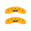 MGP 4 Caliper Covers Engraved Front 2015/Mustang Engraved Rear 2015/Bar & Pony Black finish slvr ch