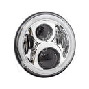 Letric Lighting 7in LED Chrome Full-Halo Indian