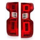 Anzo 19-21 Chevy Silverado Work Truck Full LED Tailights Chrome Housing Red Lens G2(w/C Light Bars)