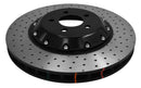 DBA 15-20 Ford Mustang GT Perf Package (380mm Front Rotor) Front 5000 Series Drilled Rotor w/Blk Hat