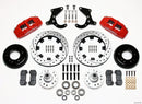 Wilwood Dynapro 6 Front Hub Kit 12.19in Drilled Red 55-57 Chevy