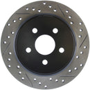 StopTech 03-09 Chrysler PT Cruiser Tur / 03-05 Dodge Neon SRT-4 Rear Left Slotted & Drilled Rotor