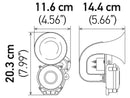 Hella Horn Kit Bx Black Air 1Tone 12/24V