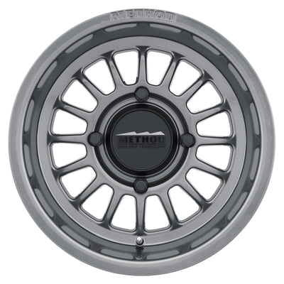 Method MR411 Bead Grip 15x10 / 6+4/25mm Offset / 4x136 / 106.25mm CB Gloss Titanium Wheel