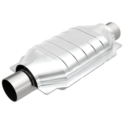 MagnaFlow Univ Cat Conv 2.25in Inlet/Outlet Center/Center Oval 12in Body L x 7in W x 16in Overall L