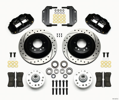 Wilwood Narrow Superlite 6R Front Hub & 1PC Rtr Kit 12.88in Drilled Magnum Force Drop Spindle