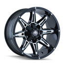 Mayhem 8090 Rampage 17x9 / 8x180 BP / 18mm Offset / 124.1mm Hub Black w/ Milled Spokes Wheel