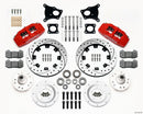 Wilwood Dynapro 6 Front Hub Kit 12.19in Drilled Red AMC 71-76 OE Disc w/o Bendix Brakes