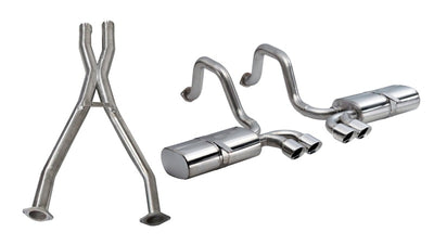Corsa 1997-2004 Chevrolet Corvette C5 Z06 5.7L V8 Sport 2.5in. Cat-Back Dual Rear Exit with Twin 3.5in. Polished Pro-Series Tips