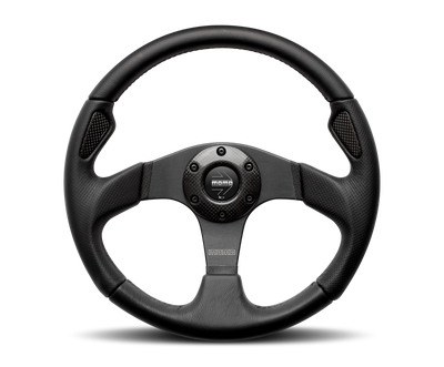 Momo Jet Steering Wheel 350 mm - Black AirLeather/Black Spokes