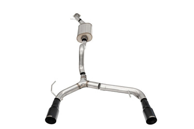 Corsa 21-25 Ford Bronco 2.3L 2-Door 2.75in Cat-Back Dual Rear Exhaust w/ 4in Straight-Cut Black Tips