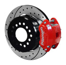 Wilwood D154 P/S P-B Kit Drilled-Red New Big Ford 2.50in Off Staggered Mount