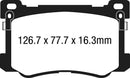 EBC 15+ Hyundai Genesis 3.8 Redstuff Front Brake Pads