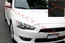 Rally Armor 07-17 Mitsubishi Lancer Black UR Mud Flap w/ Red Logo