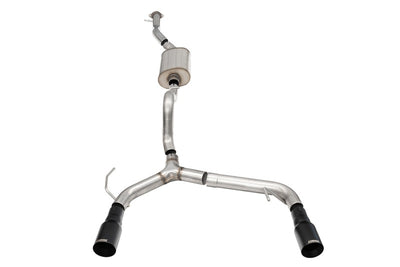 Corsa 21-25 Ford Bronco 2.3L 4-Door 2.75in Cat-Back Dual Rear Exhaust w/ 4in Straight-Cut Black Tips