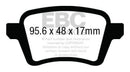 EBC 13+ Fiat 500L 1.4 Turbo Greenstuff Rear Brake Pads