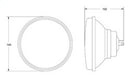 Hella Vision Plus 5-3/4in Round Conversion Headlamp High/Low Beam - Single Lamp