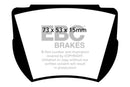 EBC 59-65 Aston Martin DB4 3.7 Convertible Greenstuff Rear Brake Pads