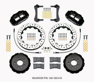 Wilwood Narrow Superlite 6R Front Hat Kit 12.88in Drilled 2014-2015 Mini Cooper w/Lines