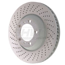 SHW 09-13 Porsche 911 Turbo w/Center Lock w/o Ceramics Left Front Drill-Dimp MB Rotor (99735140502)