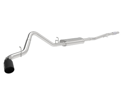 aFe Apollo GT Series 2019 GM Silverado/Sierra 1500 4.3L/5.3L 409 SS CatBack Exhaust System w/Blk Tip