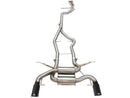 aFe MACHForce XP SS-304 Black Tip 3.0in-2.5in Dia Cat Back Exhaust 11-13 BMW 335i (E90/E92) 3.0L