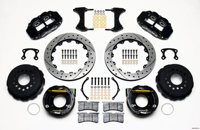 Wilwood Narrow Superlite 4R Rear P-Brk Kit 12.88in Drilled Big Ford New Style 2.50in Offset