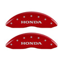 MGP 4 Caliper Covers Engraved Front & Rear Honda Red finish silver ch