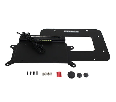 Kentrol 07-18 Jeep Wrangler JK Back Side License Plate Mount with LEDs - Textured Black
