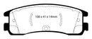 EBC 08-09 Buick Allure (Canada) 5.3 Redstuff Rear Brake Pads