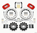 Wilwood Dynapro Radial Rear Kit 12.88in Drilled Red 2006-2007 Subaru WRX w/Lines