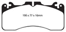 EBC 09+ Lexus LS460 4.6 Sport Greenstuff Front Brake Pads