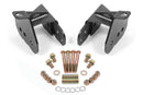 BMR 64-72 Chevy Chevelle Rear Control Arm Relocation Brackets - Black Hammertone