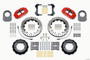 Wilwood Narrow Superlite 4R Front Hat Kit 12.88in Drill Red 66-75 Ford Bronco Dana 30/44 w/Lines
