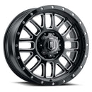 ICON Alpha 20x9 8x6.5in 19mm Offset 5.75in BS Gloss Black Milled Spokes Wheel