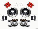 Wilwood D154 P/S P-B Kit Drilled-Red Chevy 12 Bolt 2.75in Off w/ C-Clips