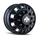 Mayhem 8180 BigRig 24.5x8.25 / 10x285.75 BP / 168mm Offset / 220.1mm Hub Inner Black Wheel