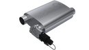QTP 2.5in Weld-On 304SS Screamer Muffler w/Bolt-On QTEC Electric Cutout