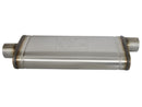 aFe MACHForce XP SS Muffler 3in Center Inlet / 3in Offset Outlet 22in L x 9in W x4in H Body
