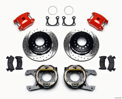 Wilwood D154 P/S P-B Kit Drilled-Red Big Ford 2.36in Offset