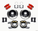 Wilwood D154 P/S P-B Kit Drilled-Red Big Ford 2.36in Offset